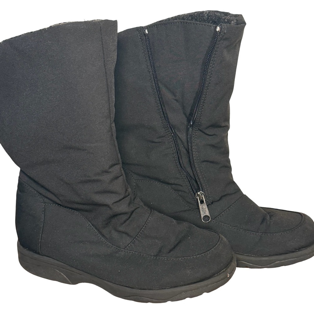 Toe Warmers Canada Cozy Black Winter Boots for Women T99851